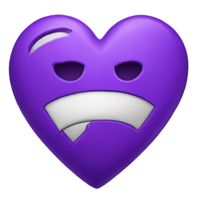 A broken purple heart sticker