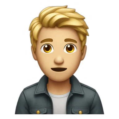 young man angrily flirting sticker