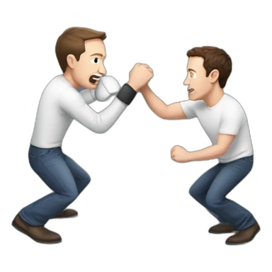 Fight Elon musk vs Mark Zuckerberg sticker