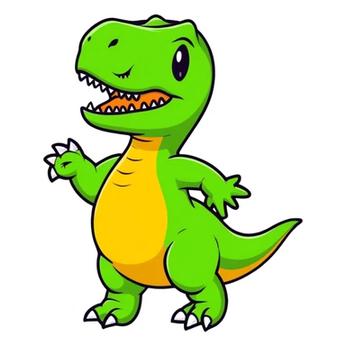 man T-Rex cartoon sticker sticker