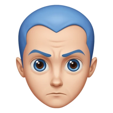 give me megamind character his forhead make it bigger sticker