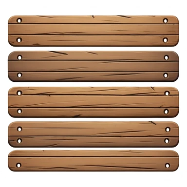 carpenter Wooden plank with nails sticker
