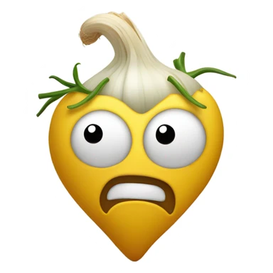 A little heart coughing in a cloud of garlic and onion sticker