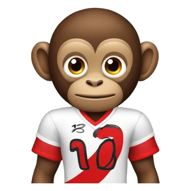Monkey wearing albanian football dress sticker