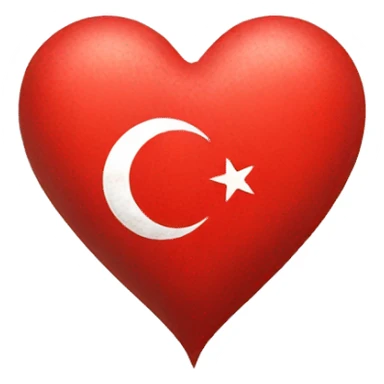heart but there is a Turkish flag inside sticker