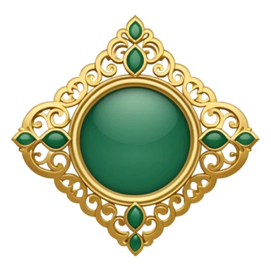 Jade and gold Ramadan filigree sticker