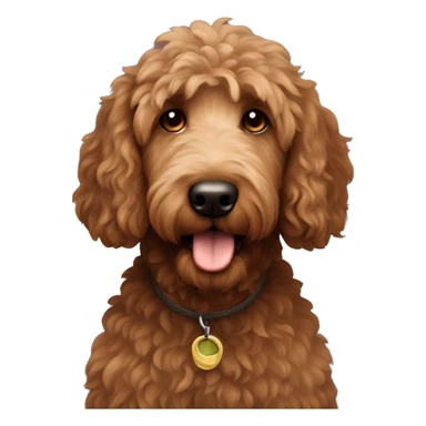 Dark brown golden doodle sticker