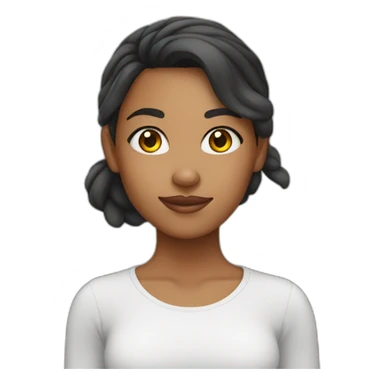 mixed race girl curaçao sticker