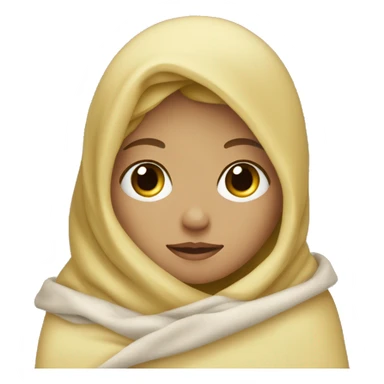 blonde girl with blanket over head sticker