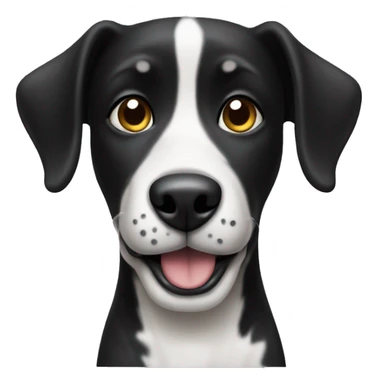 Black and white dog birthday sticker