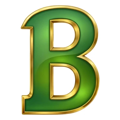 number seven  in golden and green shadows sticker