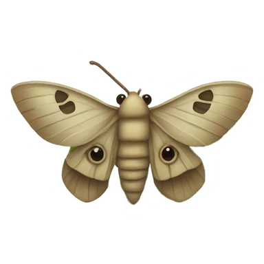 moth wrapped in a fern sticker