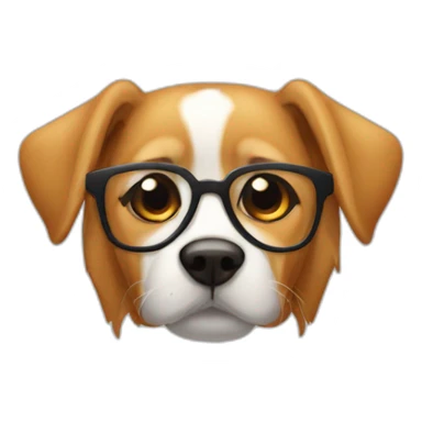 Chien avec lunette sticker