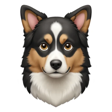  aussie shepard black and white  sticker