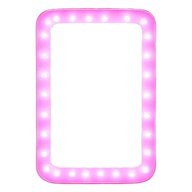Pink LED vanity mirror  sticker