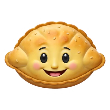 cute cartoon empanada character in SpongeBob + sticker