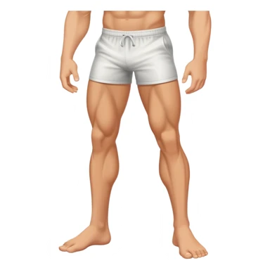 muscular leg of young white man, focus on leg sticker