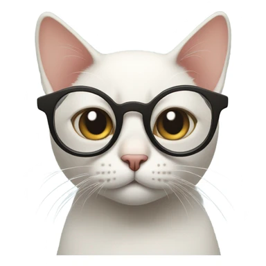 Nerd Cat with glasses  sticker