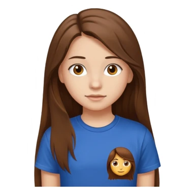 Дівчина з простими довгим волоссям 15 років волосся коричневе карі ока худа і girl 2024 sticker