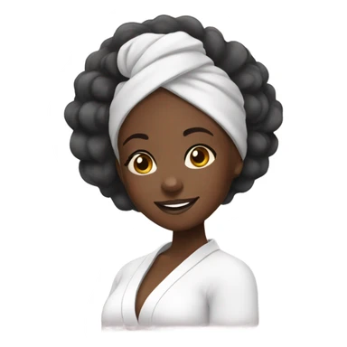 Spa day black girl sticker