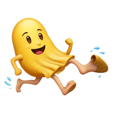 emoji running away from smelly foot sticker