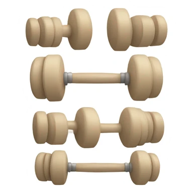 beige dumbbells sticker