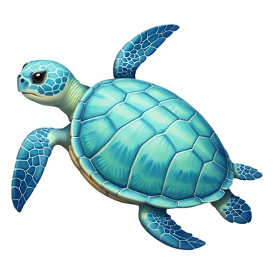 White Pastel sea turtle sticker