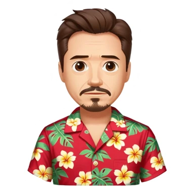 Tony Stark in a Hawaiian shirt. sticker