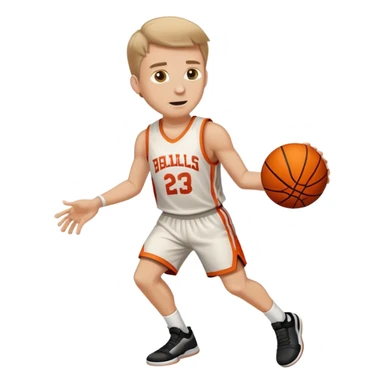 White man sucking at basketball  sticker