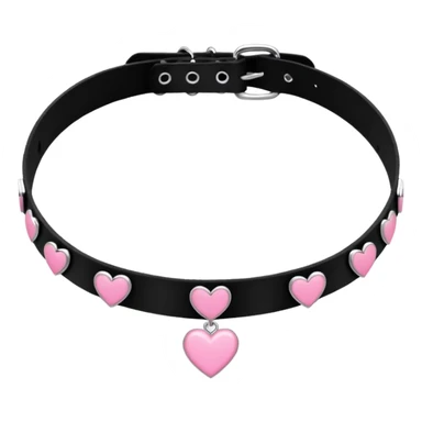 BLACKPINK-inspired gothic choker ,  hearts, black and pink, cute,  sticker