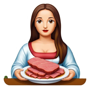 pop art monalisa SPAM meat slop landscape  sticker