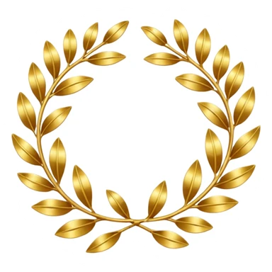 Golden laurel wreath sticker