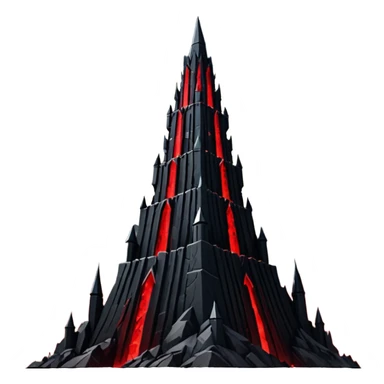Barad Dúr from Lord of the Rings, Dark, giant Tower, with red beams shooting from the top into the sky sticker