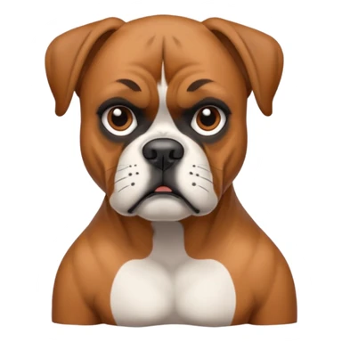 boxer dog with tattoo sticker