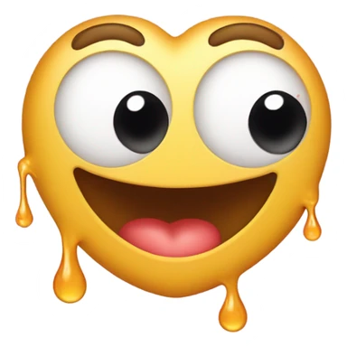  emoji drooling with heart shaped eyes  sticker