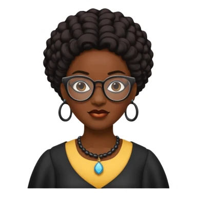 black queen with glassess sticker