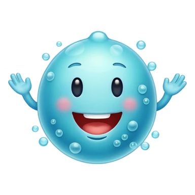 Happy bacteria emoji sticker