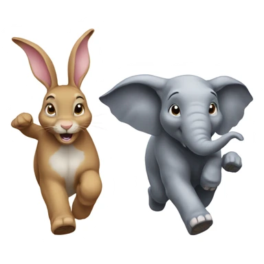 Fast running half rabbit and half elephant  sticker