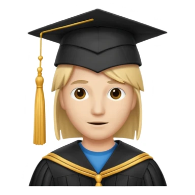 faceless graduate with a cap and tassel, anonymous sticker