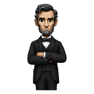 abraham lincoln standing at attention sticker