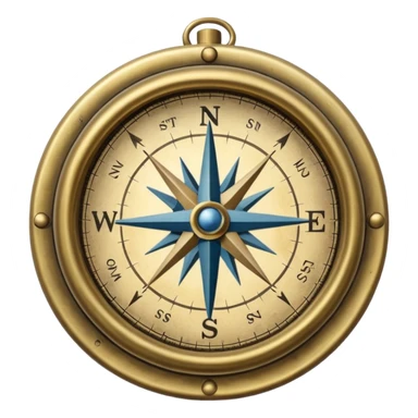 Compass pointing north west sticker