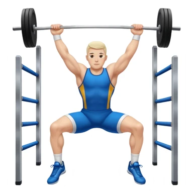 white sportsman in the playground, dressed  in sport suit on sports horizontal bars sticker