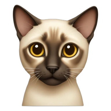 siamese cat with the face more brown sticker