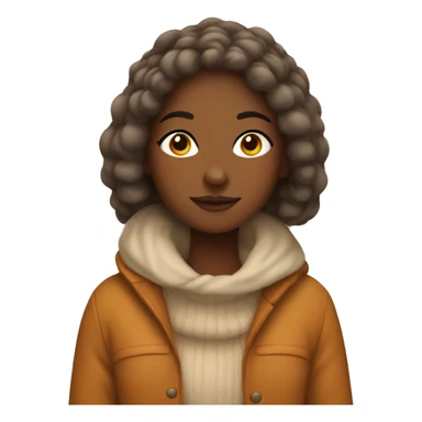 Cozy fall girl sticker