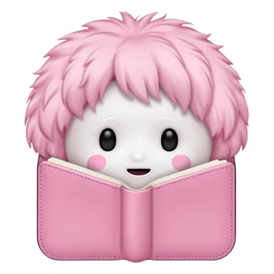 pink diary, no face, girly, fluffy, light pink  sticker