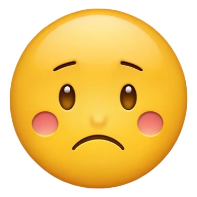 Simple Round Yellow Sad Depressed Peeved Emoji Expression  sticker