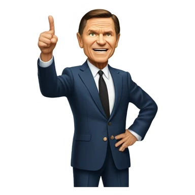 Kenneth Copeland standing up pointing forward  sticker