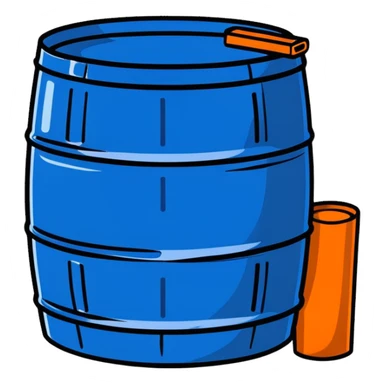 orange road construction barrel with glossy plastic look sticker