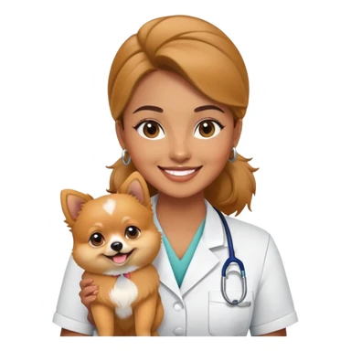 brazilian veterinary nurse with lulu pomeranian sticker