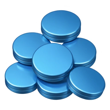 blue coins credit in a package sticker